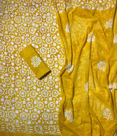 Block Print Elegant Cotton Suit Set - Yanchi